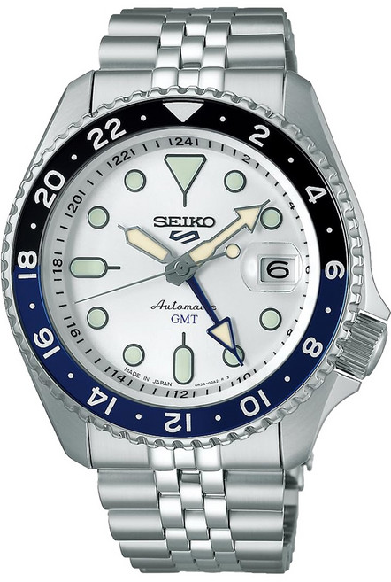 SEIKO5 運動自動SKX GMT男士金屬手錶 SBSC017