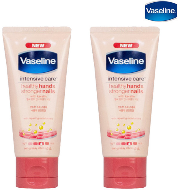 바세린 헬씨 핸드앤네일 로션 60ml x2개, 2개
