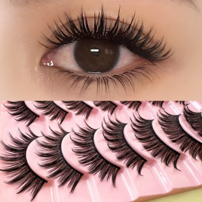 가성비좋은 강렬한 대용량 공연용 무대용 인조 속눈썹(10쌍), 1개, 10쌍