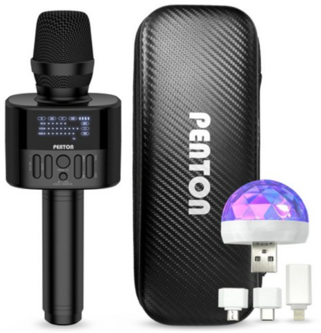 펜톤 무선 블루투스 노래방 마이크, 2.6Ah (Echo Master), ALL BLACK (검정)