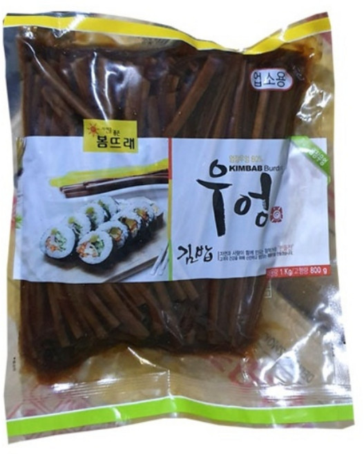 (무)봄뜨레 김밥우엉1kgx18개, 1박스