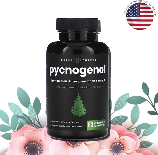 뉴트라챔프 피크노제놀 Procyanidin 프로안토시아니딘 프로시아니딘 20mg 60정, 1개 - 쿠팡