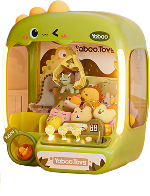 Yabao 迷你夾娃娃機 兒童益智玩具 親子互動禮品機, 恐龍, 1個