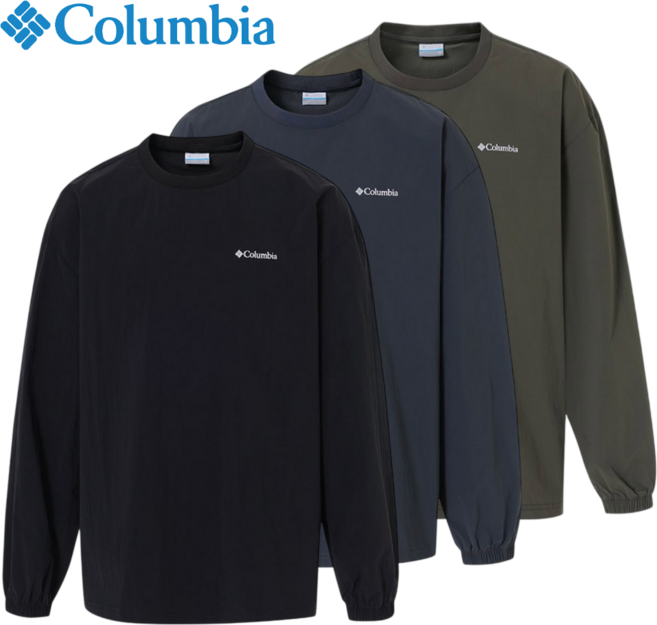 [매장발송]컬럼비아 남성 맨투맨 긴팔티 등산복 운동복 라운드티