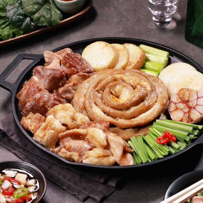 [푸짐한 안주 한상] 우삼창 모듬구이 900g (소곱창+소대창+소막창), 없음, 1개