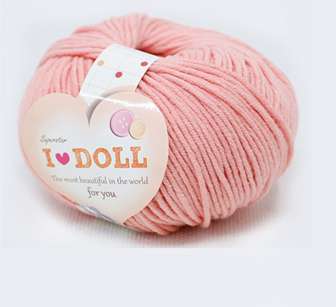 [앵콜스] (10+1)아이돌(낱볼) 인형실 소품실 면사 뜨개실 털실, 08 복숭아솜털, 1개