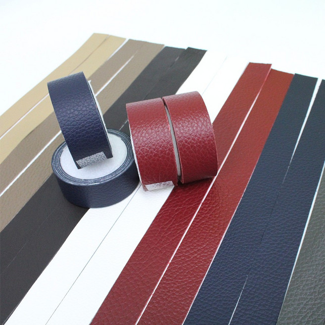 룽고가죽 천연가죽 바테이프 C형 자전거바 각종핸들 접착식바테이프, 1세트, 블랙