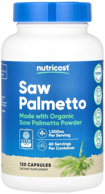 아이허브 쏘팔메토 1000mg 캡슐 120정(캡슐 1정당 500mg), NCS67329, 1개, 120정