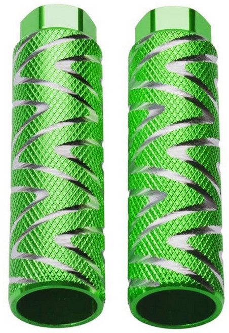 2 PCS 알루미늄 합금 자전거 자전거 페그 BMX 페달 맞춰 3/8 인치 액슬 자전거 뒷좌석 시트 페달, 녹색, 녹색