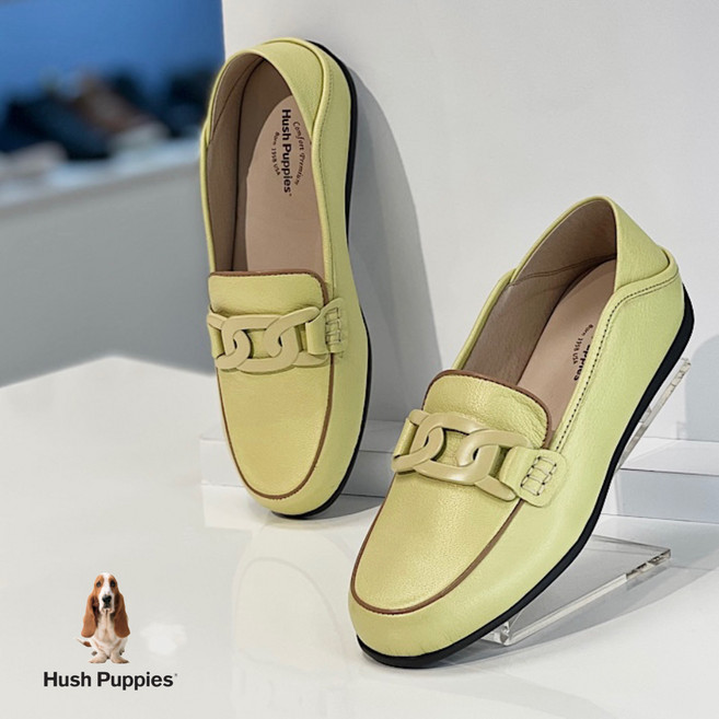 허시파피 nc야탑 Hush Puppies 여성 쿠션 옐로우 블로퍼 로퍼 3fp453