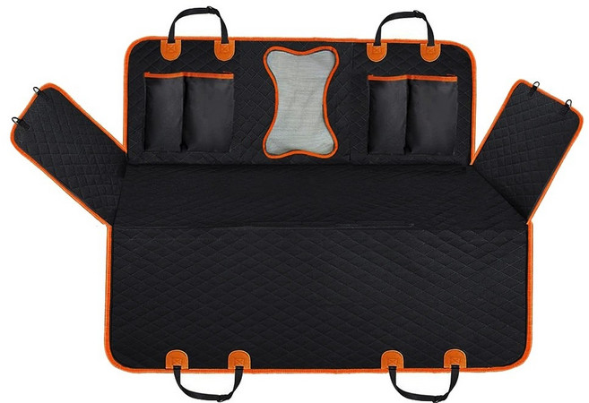 차량용 강아지 카시트 풀커버, 블랙, 1개