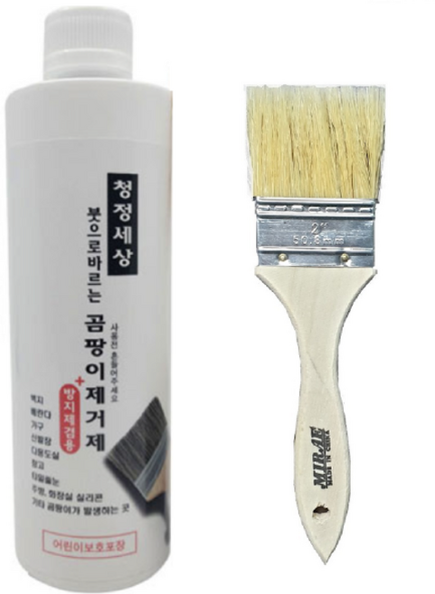 청정세상 곰팡이제거제 곰팡이방지제 +붓 바르는곰팡이제거제 방지제, 1개, 500ml