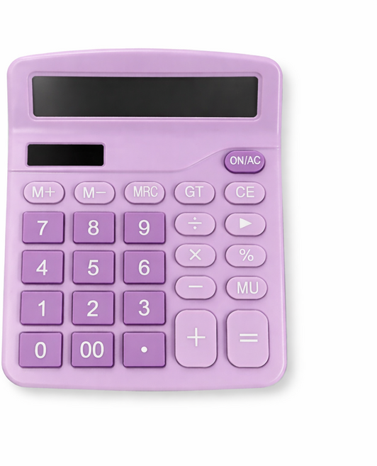 다용도 사무 가정 탁상용 파스텔 계산기, 1개, 퍼플