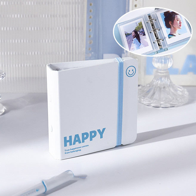 아이돌 포토카드 보관함 영화 포토카드 보관함 인스탁스 미니 포토앨, 제2면 해피 카드 앨범[20매 내지 포함], 1매