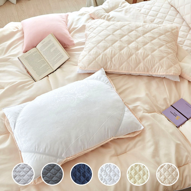 데시뉴 뉴노멀 항균 누빔 사방밴딩 베개커버 2P