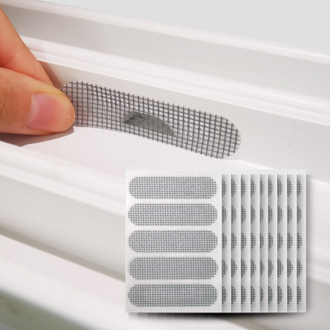 아임 가드 물구멍 방충망테이프50P 밴드 방충망스티커 샷시구멍 모기벌레차단, 50개