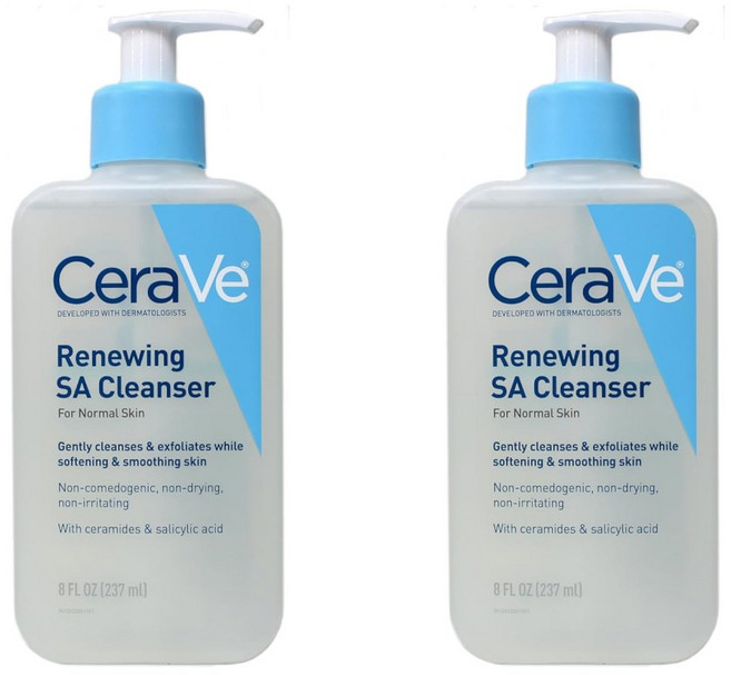 세라비 리뉴잉 SA 스무디 클렌저 모공 피지 여드름 클렌징 236ml 2개