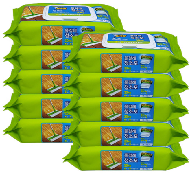태광 실속형 물걸레 청소포 대형 30매 X 10팩 물걸레청소포, 10개