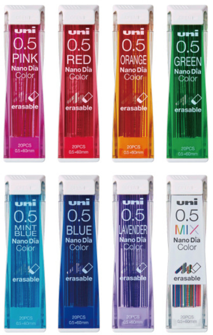 유니 나노다이아 컬러샤프심 0.5mm, 혼합MIX, 믹스(혼합)