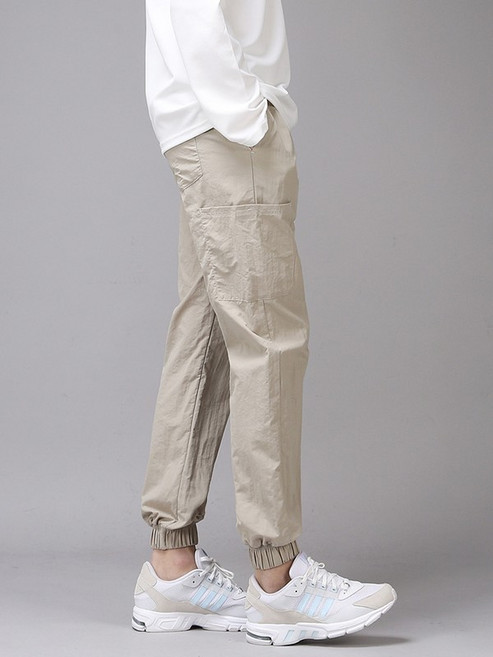 후앙스 발수코팅 바스락 나일론 밴딩 조거 카고팬츠 SBCP5052