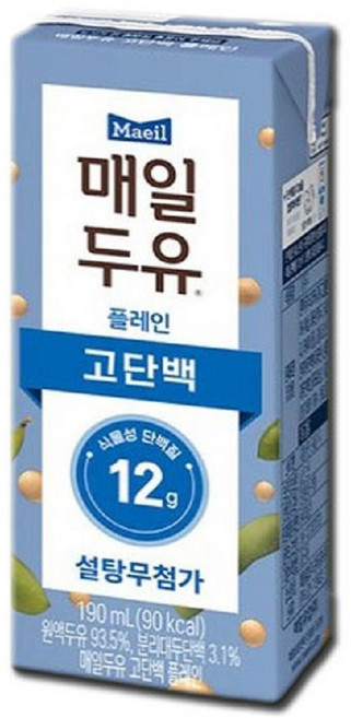 매일유업 매일두유 고단백, 190ml, 6개