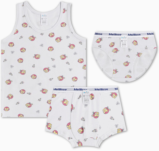 멜리스 미니아이언 남아용 면스판 속옷 (런닝 사각 삼각 선택)