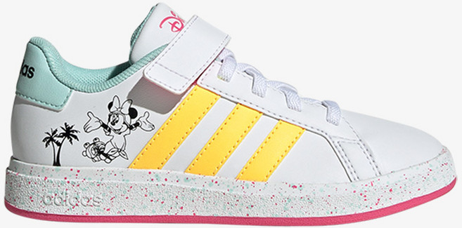 [에스키즈] 아디다스 그랜드 코트 미니 EL K 키즈 운동화 (화이트) IF0926