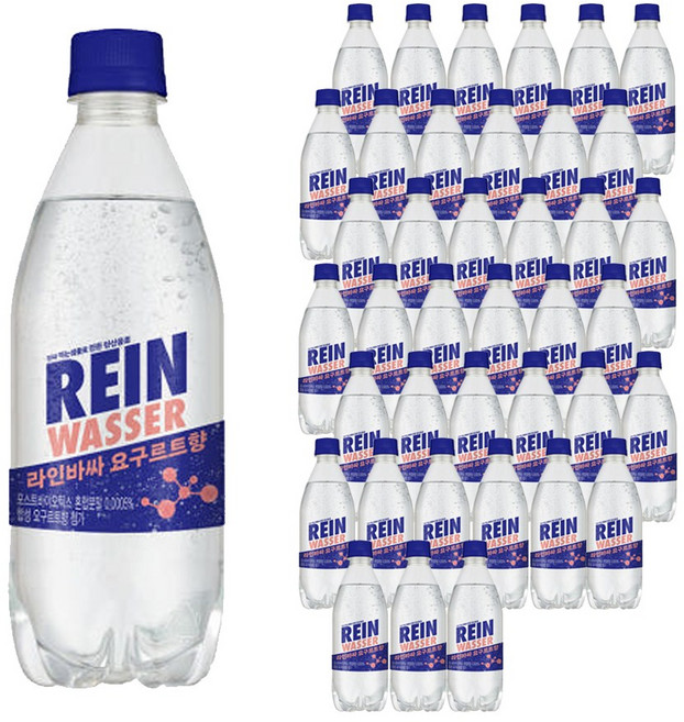 라인바싸 탄산음료 요구르트, 40개, 500ml