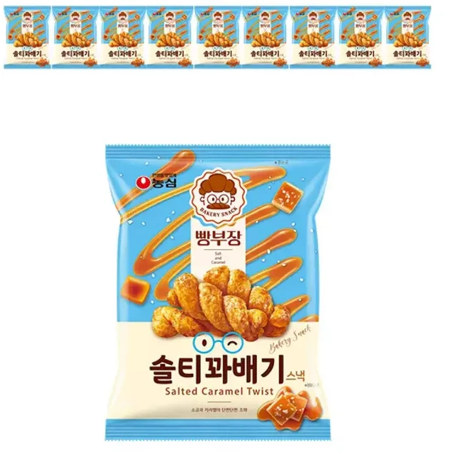 농심 빵부장 솔티꽈배기 55g 10개, 1개