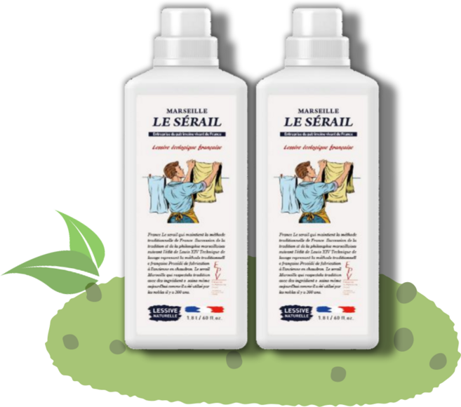 르세라이 마르세유 자연유래 세탁 세제, 1.8L, 2개