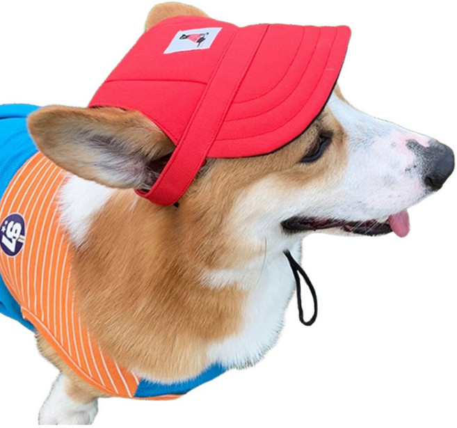 몽글상점 강아지 썬캡, 1개, 레드