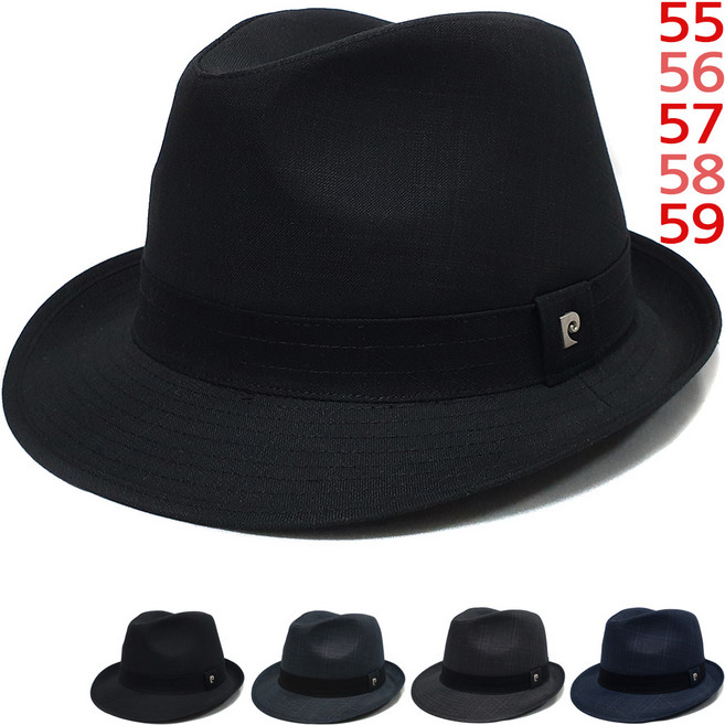 이럭셔리클럽 피에르가르뎅 체크 중절모 페도라 햇 여름 신사 모자 선물용 중절모자-CAP250621