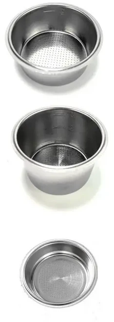 Dedica용 AC93-포타필터 커피 스트레이너 높고 중간 낮은 3개입 바닥 없는 포타필터 51mm 에스프레소, 01 Silver