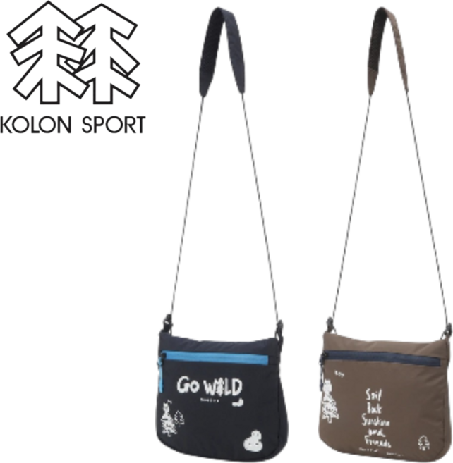 [매장발송]코오롱스포츠 공용 크로스백 힙색 경량 슬링백 러닝 트레일 아웃도어 스포츠 가방