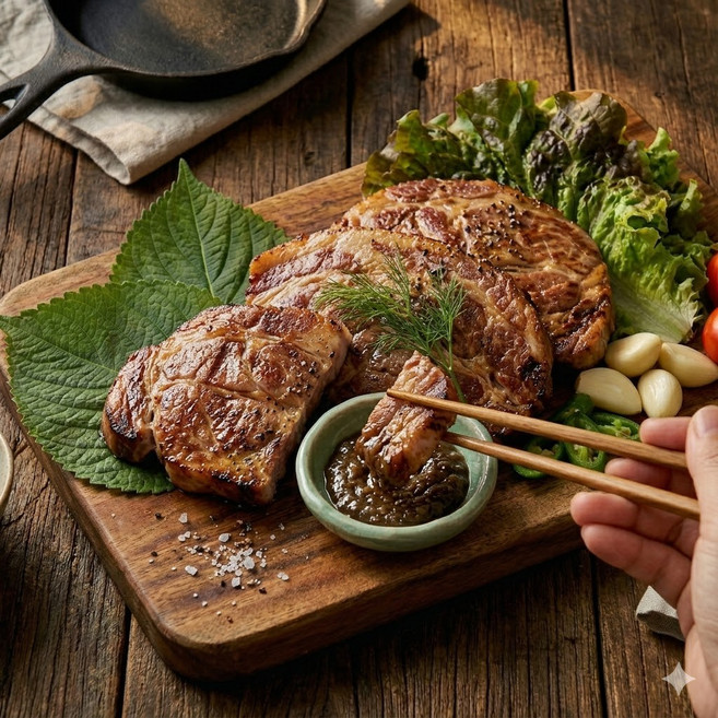 제주 흑돼지 오겹살 400g+뒷고기 300g 모듬 구이용, 1개, 700g