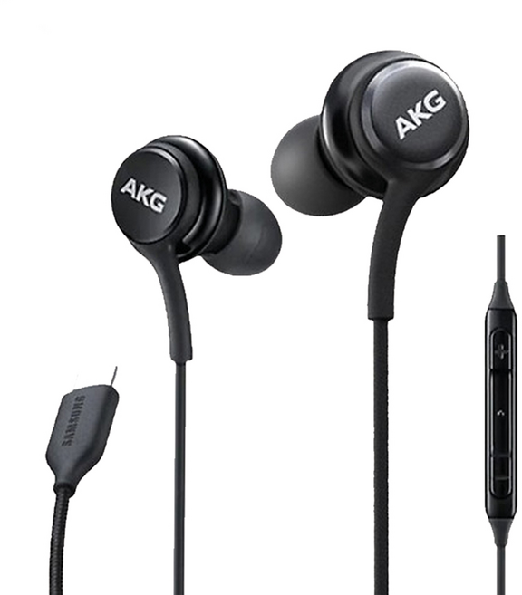 이어폰 블랙 갤럭시 S25 S21 S23 S24 노트20 스마트폰 게임용 인강용 AKG C타입 삼성 호환, C-TYPE 이어폰 [블랙]