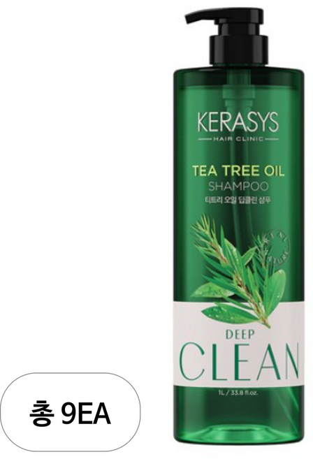 케라시스 티트리오일 샴푸, 1L, 9개