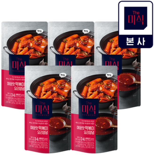 더미식 매운맛 떡볶이 양념, 160g, 5개