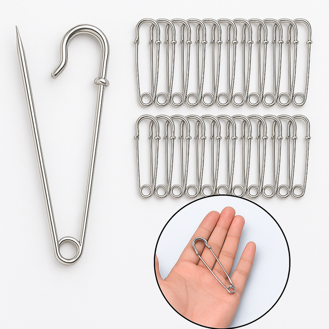 라벨오 대형옷핀 7cm 20P 침대 이불 고정 스카프 장식 다용도, 20개