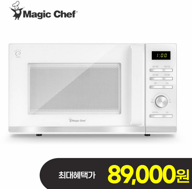 매직쉐프 전자레인지 다이얼 앤 버튼식 25L MMW-GTE25W 화이트 [리뷰 이벤트]