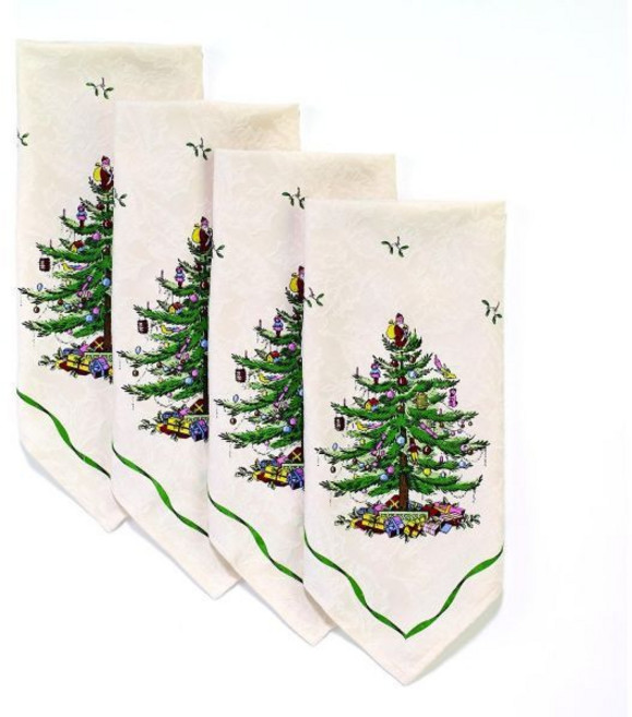 포트메리온 스포드 크리스마스 트리 냅킨 4p 세트 홀리데이, 50x50cm