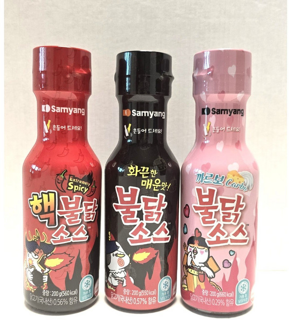 삼양 불닭소스 200g 3종세트 핵불닭소스 까르보불닭소스 고기 비빔면 만능소스 간편 휴대용, 1개