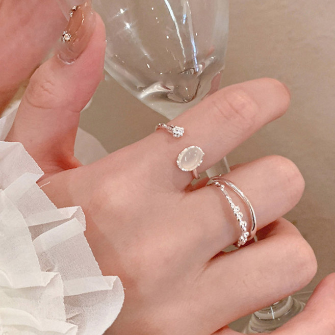 [MNC] 여성 데일리 컷팅 레이어드 오픈링 반지 세트 16종 세트