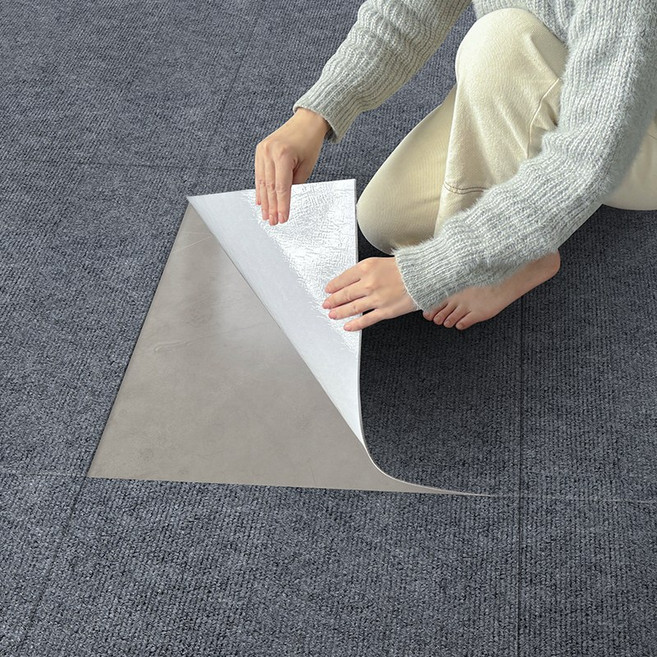 에이제이큐 [정품] 붙이는 바닥 조각매트 논슬립 다용도 미끄럼방지 카페트, 다크 그레이, 10개