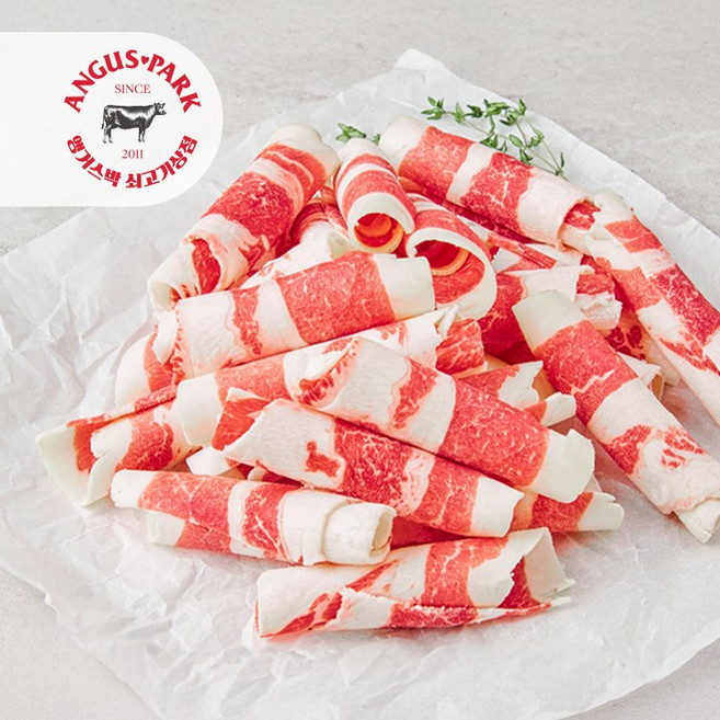 [정육대왕] 앵거스박 미국산 우삼겹 삼겹양지 대패 우삼겹 샤브샤브 바로구이 300g, 1개