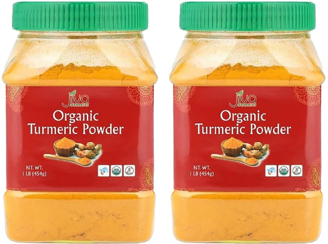 Jiva Organics 지바 오가닉스 인도산 유기농 강황 터메릭 파우더 454g 2개 - 쿠팡