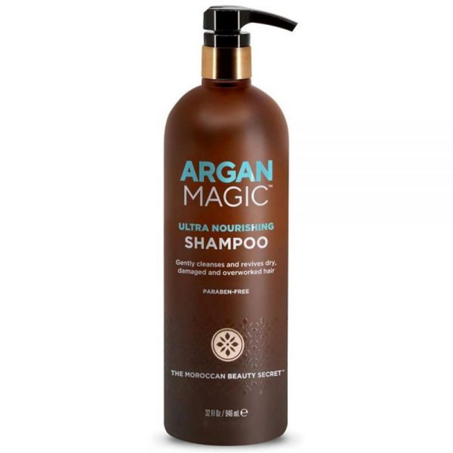 Argan Magic 울트라 너리싱 샴푸 - 손상된 모발 유형에 영양을 공급하고 회복시키는 아르간 오일 및 항산화 물질 | 미국산 파라벤 프리 크루얼티프리 (946.4ml(, 32 Fl Oz (Pack of 1)