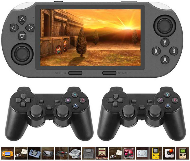 SF3000 레트로 휴대용 게임기 3인치 포켓 비디오 게임 플레이어 지원 PS1 GBA SFC 오락실게임기 20000 게임, 손바닥책상+수공