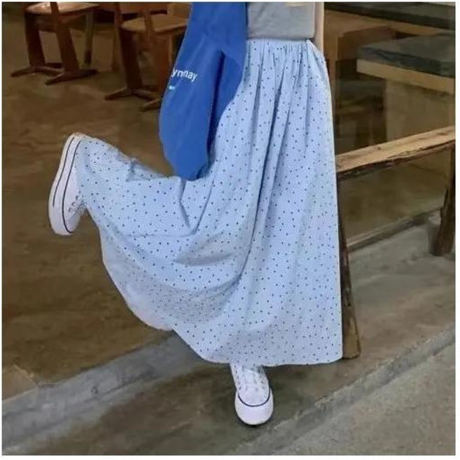 半身裙 波點中長裙 A字裙