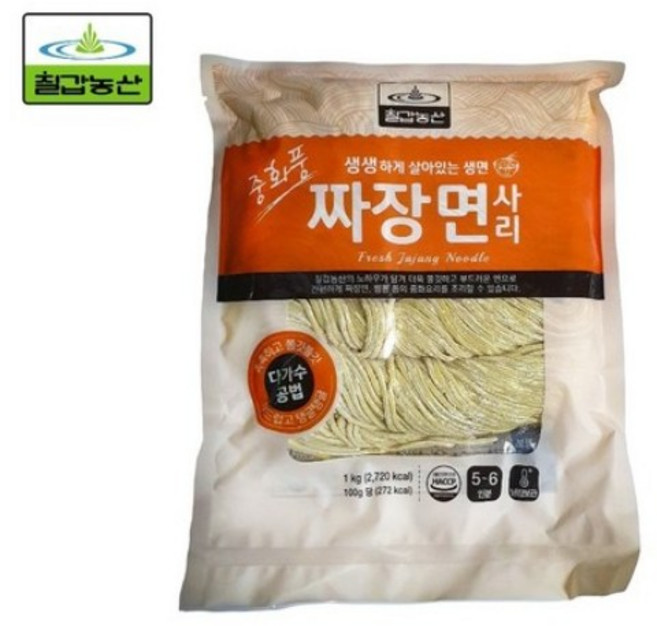 짜장면사리(생중화면) 칠갑농산 1Kg, 2개